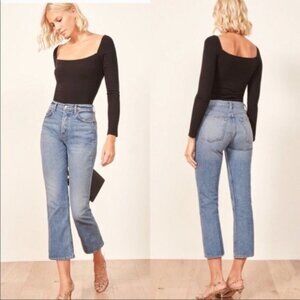 Reformation Jordi Kicker Flare Denim Jeans, Size 27